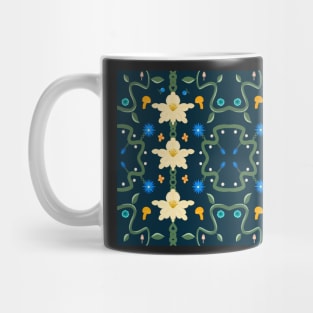 Midnight folk flowers Mug